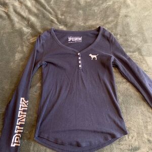 PINK Victoria's Secret Long Sleeve Kids Shirt - Black